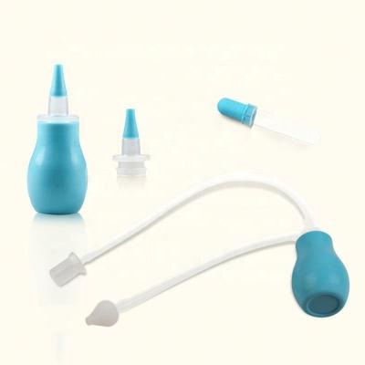 China 100% Hot Sale Food Grade Silicone+PP Manual Aspirator Nasal Nose Baby Cleaner Products for sale