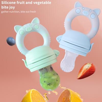 China 2021 Eco-friendly New Design Safety Feeder Silicone Baby Bite Fruit Vegetable Pacier Feeder For Baby for sale