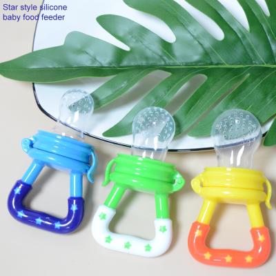 China BPA Free Hot Selling ODM/OEM Amazon Silicone Baby Food Feeder Fruit Feeder Colorful Soft Pacifier With Bpa Free for sale