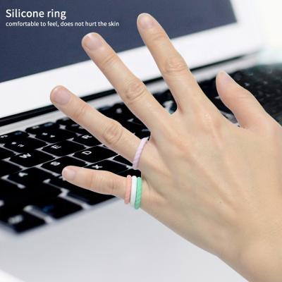 China New Design Water Loss CLASSIC Durable Anti Transfer Gift Custom Jewelry Halo 8mm Silicone Rubber O Ring for sale