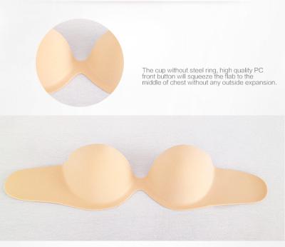 China Seamless One Piece Silicone Strapless Invisible Bra for sale