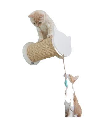 China Cat Wall Shelf Mounted Wooden Cat Tree Furniture Include Wooden Scratcher Bridge Can Make and Platform for sale