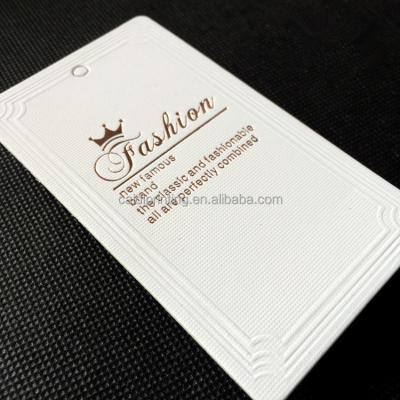 China Sustainable High Quality Perfume Hang Tag Printing Thicken Design For Apparel for sale