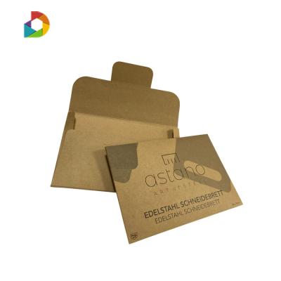 China Recycled Materials Printing Paper Bag Brown Custom Kraft Paper Envelope Bags Recycled Packaging Envelopes for sale