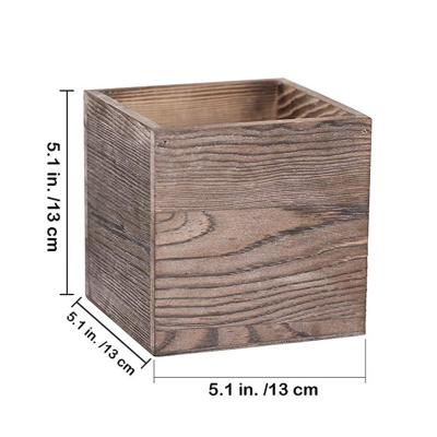 China Handmade Custom Square Gift Packaging Storage Wooden Box Without Cover for sale