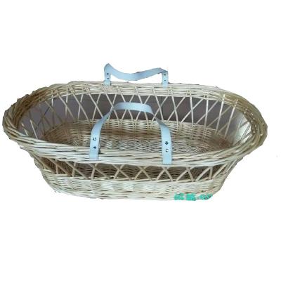 China Europe crib baskets willow berry wickerbaby crib baskets with handles for sale