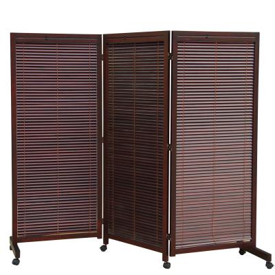 China Modern simple retro and nostalgic/old folding screen furniture folding screen living room partition office Chinese mobile hotel entrance for sale