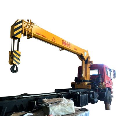 China TRUCK CRANE 8 ton small mobile hydraulic telesocpic boom truck mounted crane for construction for sale