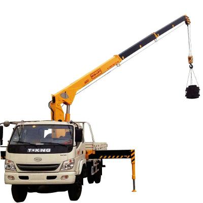 China TRUCK CRANE Straight Arm Pick Up Truck Mounted Crane 5 Ton With 9.06M Arm Telescopic Boom Truck Mounted Crane for sale