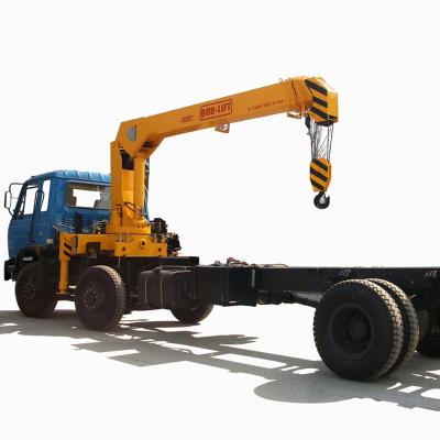 China CRANE TRUCK Straight Arm Pickup Truck Mounted Crane 8 Ton With 14.05 M Arm Telescopic Boom Truck Mounted Crane for sale