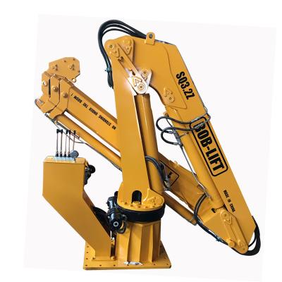 China TRUCK CRANE Manufacturer Factory Price 3.2 Ton Knuckle Boom Crane Marine Deck Marine Crane for sale