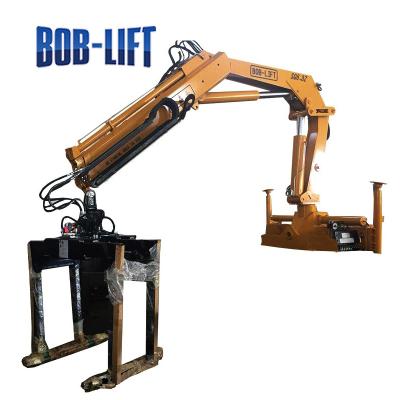 China TRUCK CRANE Hydraulic Lead Lift Mini Boom 6ton Foldable Portable Lift Crane With Grab for sale