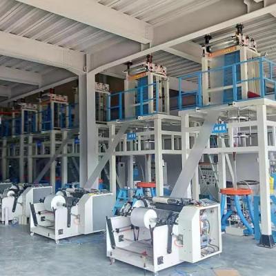 China ABA Biodegradable Film Blowing Machine Three-Layer Shrink Film Extrusion Blowing Machine for sale