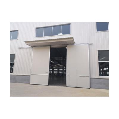 China Supplier New Professional Industrial High Quality Modern Steel Manual Windproof Cold Storage Sliding Door for sale