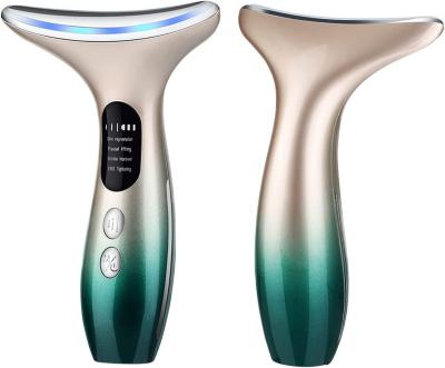 China Skin Rejuvenation Home Use 3 LED Light Therapy Face Lifting Machine EMS Micro-current Wrinkle Remover Face Neck Lifting Massager Device for sale