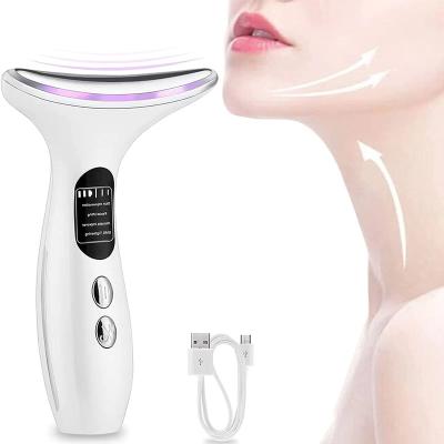 China Skin Rejuvenation Hot item facial lift beauty device 3 colors led photon therapy face and neck lifting device face massager for skin tightening for sale