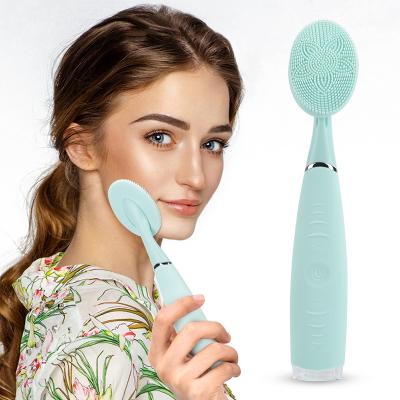 China Electric Rechargeable DEEP CLEANSING Face Remover Sweep Skin Care Massager Silicone Deep Cleansing Facial Cleansing for sale