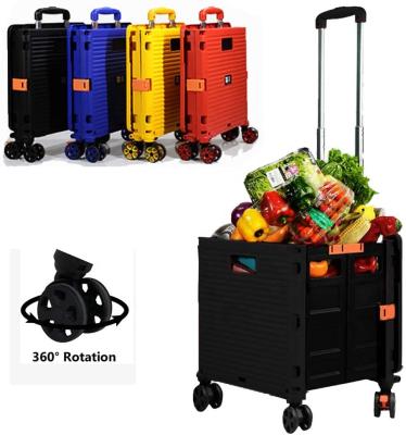 China Portable Folding Service Handcart Mini Folding Shopping Trolley Cart Heavy Duty For Car Storage for sale