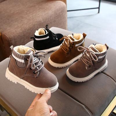 China Other Fashion children's cotton shoes boys warm winter cotton martin boots girls side zipper retro snow boots for sale