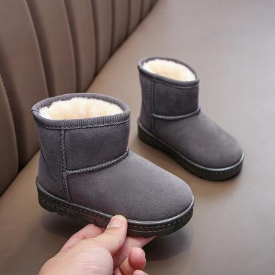 China Other Children's snow boots for boys girls 2022 winter new kids short boots suede cotton plush warm shoes for sale