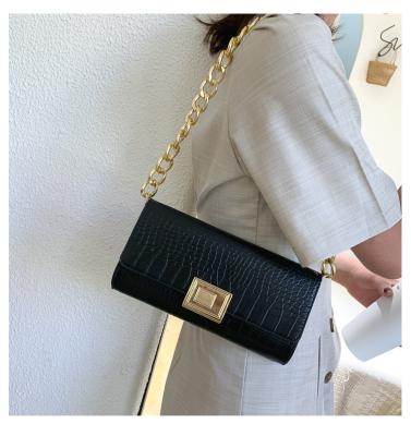 China Fashion women's new shoulder messenger bags fashion crocodile underarm bag for sale