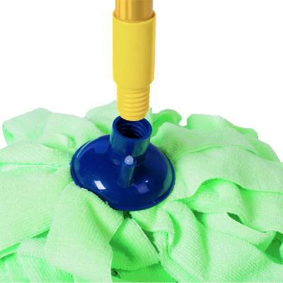 China Microfiber Floor Mop Factory Floor Cleaning Cotton Yarn Wet & Dry Industrial Floor Sweeping Mop Viable Customizable Flat Head for sale