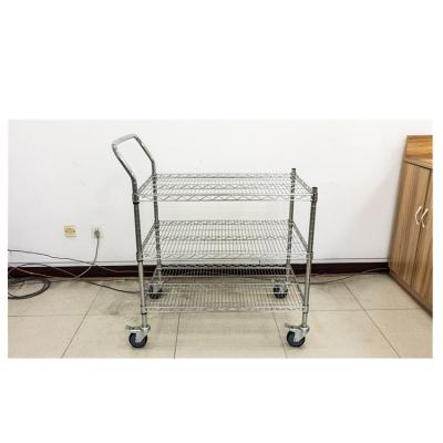 China Multifunctional Popular Recommend Durable In-Use Wire Mesh Cage Trolley Foldable Storage Cart for sale