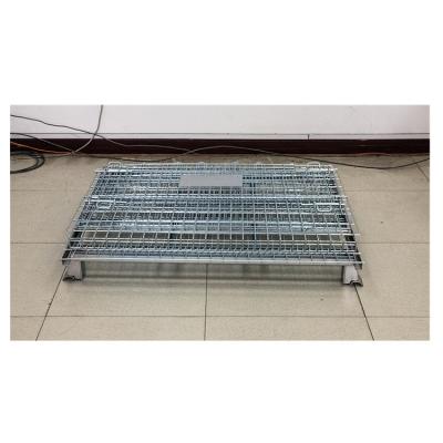 China Warehousing Wire Mesh Cage Trolley Cart Metal Storage Rolling Cages With Wheeled Trolley for sale