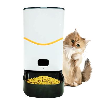 China Automatic App Remote Control Chip Mobile Phone Cat Smart Pet Feeder Wifi Mobile Dog Dog Pet Feeder With 6L for sale