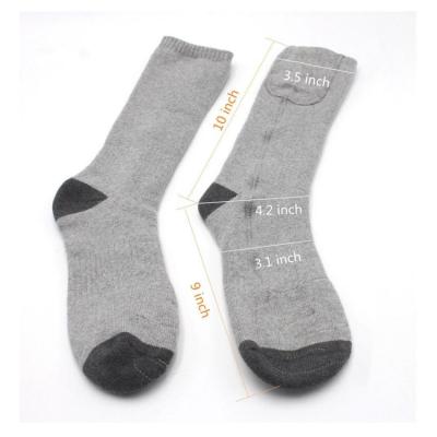 China Anti-failure men and women's electric battery heated socks for skiing for sale