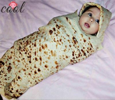 China Custom Anti-pilling Burrito Tortilla Blanket Crepe Baby Blanket, Newborn Baby Blanket, Wrap Flannel Blanket for sale