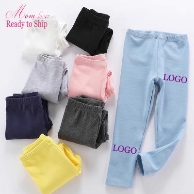 China Color Fade Proof New Korean Cotton Printed 280g Children's Baby Pants Leggings Kids Girls Trousers Pants for sale