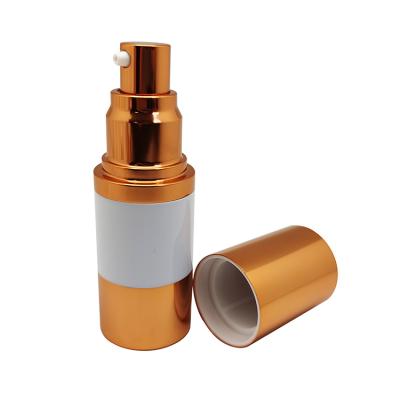 China Copper Color 20ml Cosmetic Plastic AS Serum Airless Bottle for sale