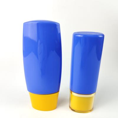 China 50g 50ml cosmetic PE sunscreen cream tube plastic packaging for cosmetic for sale