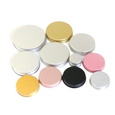 China Wholesale Non-Refillable Custom Canning Aluminum Jar Lids Mason Jar Lid Universal Metal Water Bottle Screw Cover Aluminum Cap for sale