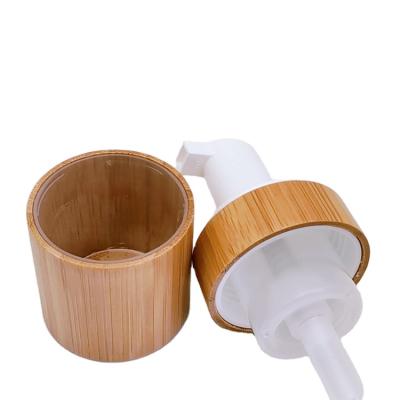 China Non Spill New Design High Quality Bamboo Foam Pump With 43/410 Bamboo Lid for sale