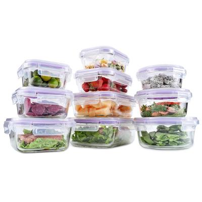 China High Container Microwave Food Bowl Freshness Preservation Borosilicate Glass Pyrex Glass Storage Jar for sale