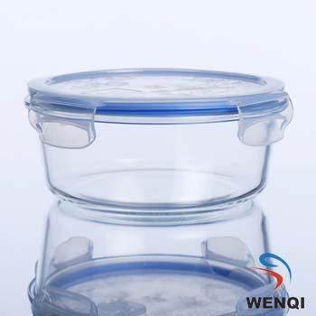 China High Container Microwave Food Bowl Freshness Preservation Borosilicate Glass Pyrex Glass Storage Jar for sale