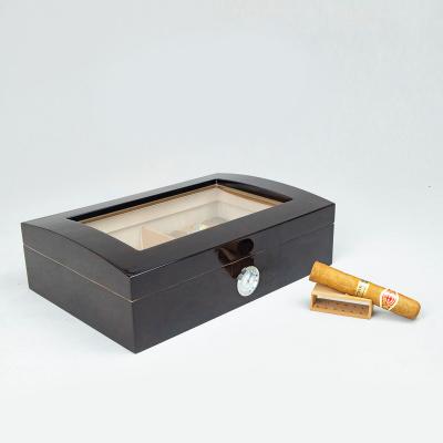 China Wooden black cigar moisturizing presentation box for sale