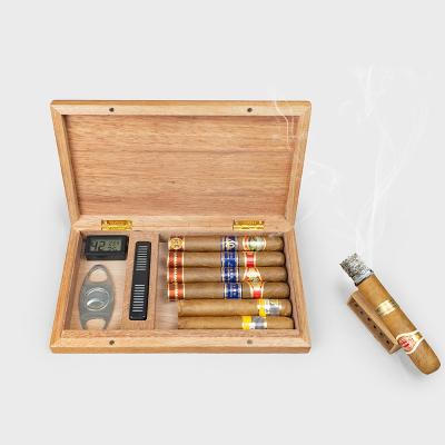 China Portable Wooden Travel Wooden Cigar Case for sale