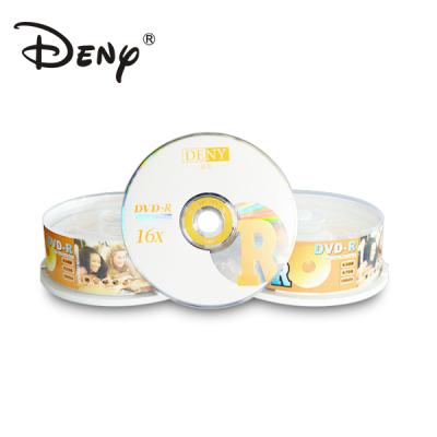 China Large capacity storage single layer blank inkjet dvd+r disc with 16x for sale