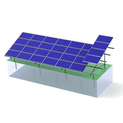 China Quick Installation Aluminum Adjustable Solar Ground Support Structure For Solar Panel System With Ground Screw for sale