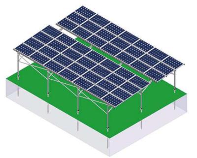 China Power Support Solar Panel Ground Rack Solar Farm System for sale