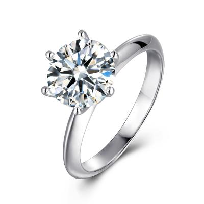 China FASHIONABLE Trendy Jewelry 925 Silver 18K Gold Plated Moissanite Engagement Wedding Ring for sale