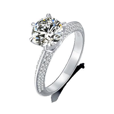 China FASHIONABLE Manufacturer Direct Selling 925 Sterling Silver CZ Moissanite Wedding Rings Women's Ring for sale