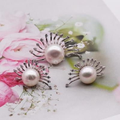 China CLASSIC hot sale style silver natural freshwater pearl price loose button pearl earrings for sale