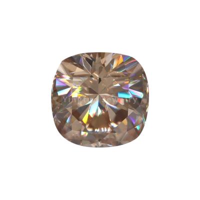 China Top Quality Fire Moissanite D Color GRA Play or Color Cut Moissanites D-Champagne Loose Color Moissanite Diamond Price for sale