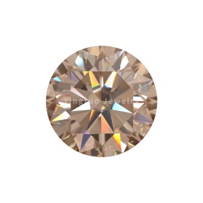 China Wholesale D-Champagne 9 millimeter one hundred round color clearance or fire GRA certificate factory price cut moissanite for sale