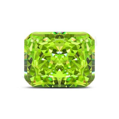 China Factory Price Fire Zircon Stones Apple Green Color Set Or Heater Cut Crushed Ice CZ For Jewelry Making for sale