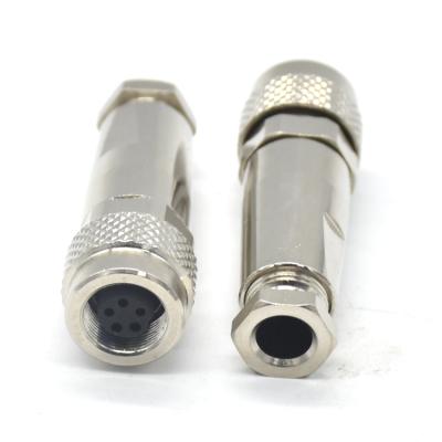 China Signal Westsam Parts Metal 6 Pin Shielded Plug M9 Circular Connector Industrial Female Connectors for sale